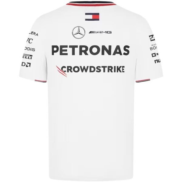 Mercedes AMG Petronas F1 Team Driver T-Shirt - White 2024 - Image 3