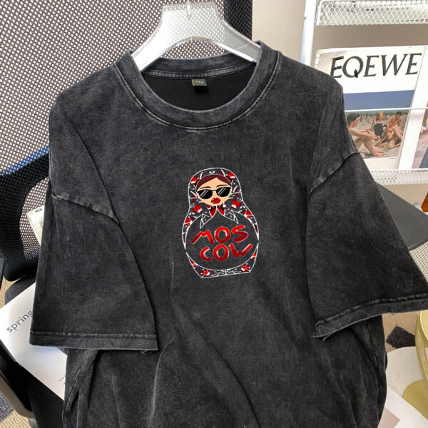 100% cotton, sweet and fresh print, wear outside, age-reducing, loose and slim, personality, casual and comfortable, round neck short sleeves - 图片 2