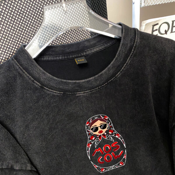 100% cotton, sweet and fresh print, wear outside, age-reducing, loose and slim, personality, casual and comfortable, round neck short sleeves - 图片 5