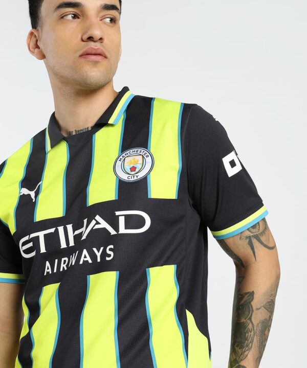 Men’s Manchester City FC 2024/25 Replica Away Soccer Jersey - New Navy - 图片 4