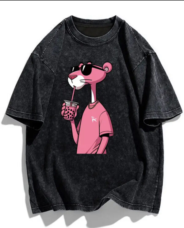 100% cotton, sweet and fresh print, wear outside, age-reducing, loose and slim, personality, casual and comfortable, round neck short sleeves - 图片 4