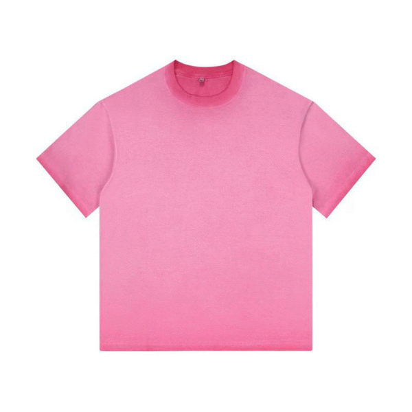 Retro women's two-color gradient pure cotton T-shirt belly button slim fit hot girl round neck short sleeve women's T top - 图片 9
