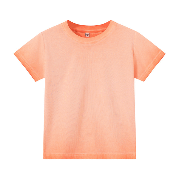 Retro women's two-color gradient pure cotton T-shirt belly button slim fit hot girl round neck short sleeve women's T top - 图片 10