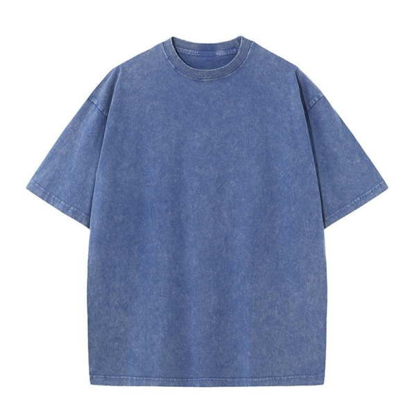 Men's Cotton T-Shirts Oversized Unisex Short Sleeves Casual Loose Wash Solid Basic Tee Tops - 图片 9