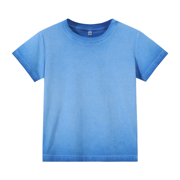 Retro women's two-color gradient pure cotton T-shirt belly button slim fit hot girl round neck short sleeve women's T top - 图片 6