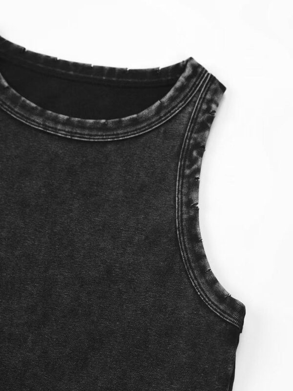 Summer new retro washed old waist slimming camisole for women - 图片 10
