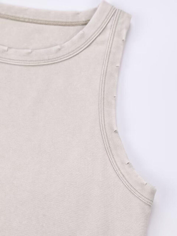 Summer new retro washed old waist slimming camisole for women - 图片 8