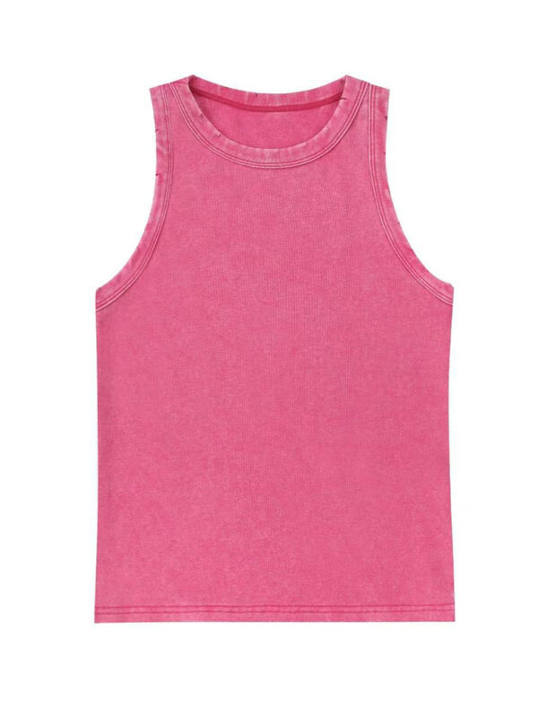Summer new retro washed old waist slimming camisole for women - 图片 7